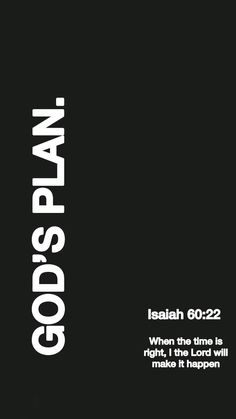 a black and white poster with the words god's plan