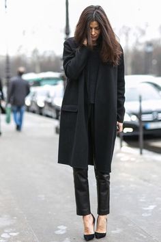 Barbara Martelo, Emmanuelle Alt, Paris Mode, Couture Week, Long Sleeves Coats, Style Noir, Paris Street