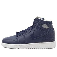 (GS) Air Jordan 1 Retro High 'Midnight Navy' 705300-405 (AJ1/SNKR/Unisex) Navy Blue Air Jordan 1, Blue Air Jordan 1, Blue Air, Air Jordan 1 Retro High, Air Jordan 1 Retro, Midnight Navy, Jordan 1 Retro High, Jordan 1 Retro, Air Jordan 1