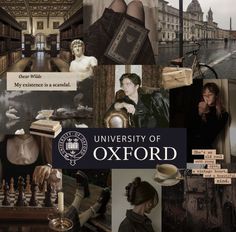 a collage of photos with the words university of oxford in it's center