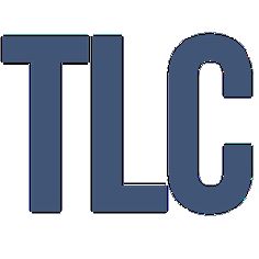 the logo for tlcc is shown in black and blue letters on a white background