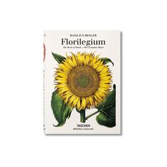 a book with an image of a sunflower