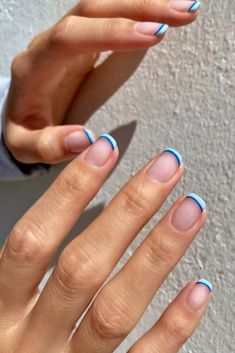 Blues Colors, Cutesy Nails, Nails Styles, Square Nail Designs, Nails 2022, Short Square Nails, Vacation Nails, Monday Blues