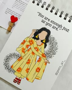 a book with an image of a woman wearing a yellow dress and holding a red heart