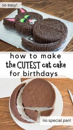 how to make the cutest cat cake for birthdays