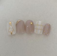 Nail Noel, Xmas Nail Art, Minimal Nails Art, Asian Nails, Subtle Nails, Beauty Nails Design, Christmas Gel Nails, Simple Gel Nails, Minimal Nails