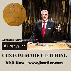 If you're ready to get something custom made clothing, then JH Cutler is a great entry to customizing the pieces you want. we specialise in the most knowledgable experts I've ever experienced outside generational speciality shops. Tailor Shirt, Custom Made Clothing, Bespoke Tailoring, Savile Row, Shirt Maker, Made Clothing, Tailored Suits, Tailored Shirts, Sydney