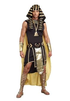 Men's King of Egypt Costume | Historical Costume Egyptian Headpiece, King Of Egypt, Egyptian Collar, Pharaoh Costume, Eye Of Horus Necklace, Costume Carnaval, King Costume, Egyptian Kings