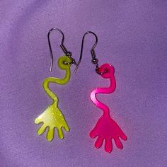 Nwot Lightweight Quirky Earrings Aesthetic, Kid Core Accessories, Funky Earrings Aesthetic, Weirdcore Accessories, Weirdcore Jewelry, Clowncore Accessories, Neon Punk Fashion, Shopping Vision Board, Weirdcore Fashion