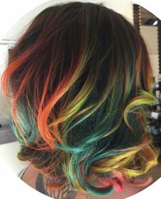 Streak Dyed Hair, Hair Color Inspiration, Dyed Hair Pastel, Neon Hair, Hair Instagram, Wacky Hair, Colored Hair, Hair Dye Colors, Hair Inspiration Color