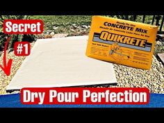 how to make a concrete floor in the backyard with concrete mix and dry pour protection