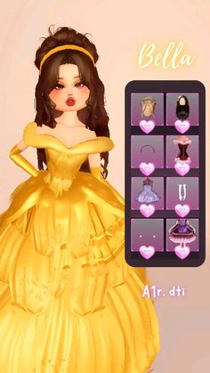 the doll is wearing a yellow dress