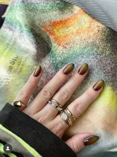 Inspo Nails 2024 Autumn, Grunge Fairy Nails, Aesthetic Autumn Nails, Faye Ellaby, Fall Aura, Santa Nails, Nail Aesthetic, Bestie Vibes, Kutek Disney