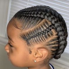 4,696 Likes, 35 Comments - #kidshairstyles #kidsbraids (@browngirlshair) on Instagram: “📷@Tag Source  💜BROWN GIRLS HAIR CARE AVAILABLE  . . . . . . . . . #browngirlshair #cutekidsbraids…” Adult Natural Hairstyles For Black Women, Gymnastics Hairstyles For Black Hair, Cornrow Hairstyles For Black Girls Kids, Black Baby Braids Hairstyles, Kiddie Braid Styles, Toddler Girl Cornrow Hairstyles, Cute Natural Hairstyles For Black Kids, Kid Cornrow Styles, Kids Natural Hairstyles Braids