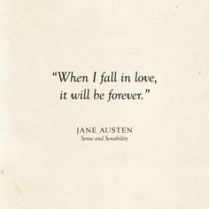 an old book with the quote when i fall in love, it will be forever?