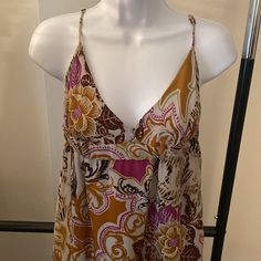 Torn By Ronny Kobo Maxi Dress. Floral Pattern Printed In Browns, Green And Purple. She’ll Is 100% Silk. Fully Lined. Side Zipper. Adjustable Straps. Size Medium. Nwt From Neiman Marcus. Total Length-54”. Purple Floral Print Sleeveless Beach Dress, Purple Floral Print Sleeveless Dress For Beach, Purple Floral Sleeveless Beach Dress, Purple Maxi Dress With Spaghetti Straps For Beach, Purple Floral Sleeveless Dress For Beach, Purple Floral Sleeveless Dress For The Beach, Summer Sleeveless Purple Mini Dress, Sleeveless Purple Summer Dress, Sleeveless Purple Beach Dress