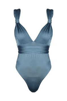 RIVIERA SHINY BASALT SWIMSUIT | Aanoukis | CULT MIA French Riviera Summer, Coat Shoes, Soft Classic, Blue Swimsuit, Stacked Jewelry, Boot Accessories, Classic Elegant, French Riviera, Summer Look