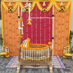 Diy Wedding Reception Decorations, Indian Baby Shower Decorations, 21st Decorations, Reception Stage Decor, Home Flower Decor, Janmashtami Decoration