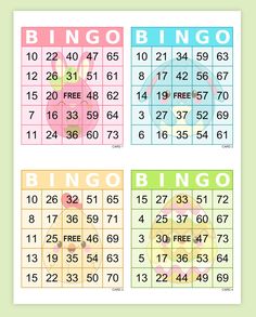 three different printable numbers for the same number, and one is in each color