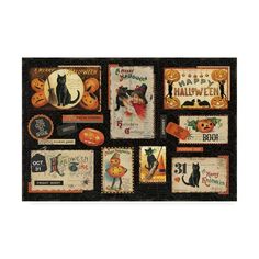 a halloween themed bulletin board with lots of different items