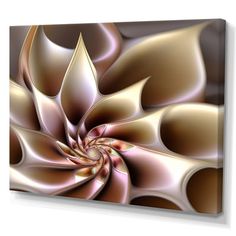 This beautiful "Fractal Flower in Vintage Rose Gold I" wall art is printed on premium quality cotton canvas using the finest fade-resistant ink. Mercer41 Size: 24" H x 32" W x 1" D, Format: Wrapped Canvas | Mercer41 Fractal Flower in Vintage Rose Gold I - Print 24.0 H x 32.0 W x 1.0 D in Metal in Wrapped Canvas | 24" H x 32" W x 1" D | Wayfair | Home Decor Vintage Rose Gold, Vintage Rose, Picture Frame Wall, Vintage Roses, Unique Aesthetic, Framed Canvas Art, Wrapped Canvas Art, Framed Wall, Print On Canvas