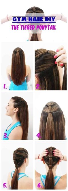 18 Ways To Get Your Bangs Out Of Your Face Tail Hairstyle, Perfect Ponytail, Gymnastics Hair, Easy Hairstyles For School, Gym Hairstyles, Workout Hairstyles, Hair Care Tips, Hair Dos, Ponytail Hairstyles