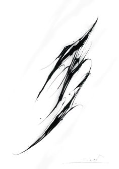 a black and white drawing of an animal's tail