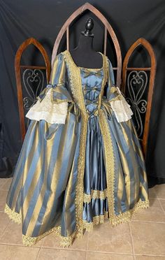 Beautiful Rococo Ballgown. Suitable for Venice, Versailles, Masquerade, Carnivals, Wedding! If this gorgeous design suits your fancy, let us dress your dreams. We have a bevy of lovely options for you.