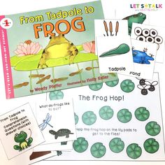 frog activities and printables for kids to learn about the frog in this book