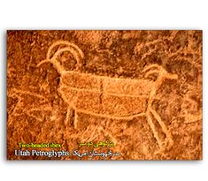 an image of a horse drawn on the side of a rock with words written in arabic