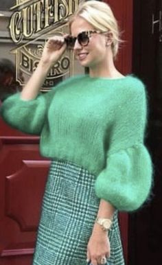 Fashion Cardigan, Knitting Sweaters, Sleeves Sweater, Knit Sleeve, Mohair Sweater, Cardigan Fashion, Knit Outfit