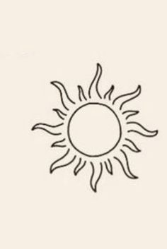 a drawing of a sun on a white background