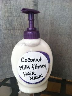 DIY Coconut Milk and Honey Hair mask. Coconut is known for promoting hair growth because It’s rich in protein, and essential fats. These elements are valuable in growth and maintenance of healthy hair, and also preventing hair loss. When applied to the hair, coconut milk provides quick results. Milk Honey Hair, Honey Hair Mask, Honey Hair, Milk Honey, Beauty Remedies, Promotes Hair Growth, Beauty Recipe