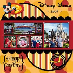 the disneyland world is so happy together with mickey mouse and other disney characters on it