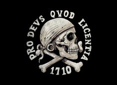 a skull and crossbones with the words brothers ovod lighthouse on it