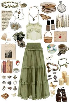 Fairy Cottagecore Aesthetic, Cutesy Outfits, Fairycore Fashion, Cutesy Outfit, Outfits Bonitos, Bohemian Outfits, Earthy Vibes