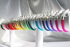 This EIGHT STRANDS Bracelet is woven in Kumihimo Style with 8 strands of 1mm thick nylon satin thread, including a simple, elegant antique silver long-hook clasp.  It is available in 28 colors, and can be accented with an antique silver bead in two different styles, plain or with a wavy pattern.   This bracelet is available in 4 Lengths: (S)  6.5inches (fits 5.5-6inch wrist) (M) 7inches (fits 6.6-7inch wrist) (L)  7.5inches (fits 7-7.5inch wrist) (XL) 8inches (fits 7.5-8inch wrist) Please have a look at my other EIGHT STRANDS Collections!  All designs are created by weaving a quantity of EIGHT pieces of string -  8, 18, 28...etc.  The number EIGHT is considered very LUCKY in Chinese because it is similar in sound to the word for FORTUNE and SUCCESS.  So I hope I can send a little luck and Kumihimo Jewelry, Braid Jewelry, Wavy Pattern, Woven Bracelet, Braided Bracelet, Woven Bracelets, Strand Bracelet, Hook Clasp, Silver Bead