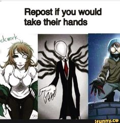 three different pictures with text that reads, repost if you would take their hands