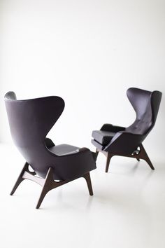 modern chairs for living room leather wingback chairs Leather Wingback Chair, Furniture Craft, Wingback Chairs, Leather Wingback