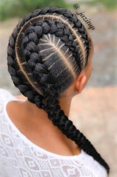 goddess-braid-cool-pattern-jazitup-7 Goddess Braid Styles, Goddess Braid, Big Box Braids Hairstyles, Feed In Braids Hairstyles, Goddess Braids Hairstyles, Braided Cornrow Hairstyles, Braids Hairstyles Pictures, Hair Twist Styles