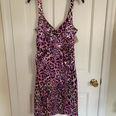 Stunning Pink Purple Cheetah Sleeveless Dress Size 10 Cheetah Dress, Pink Cheetah, Dress Pink, Pink Dress, Pink Purple, Homecoming, Print Dress, Colorful Dresses, Sleeveless Dress