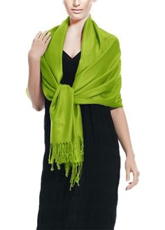 Features: Best versatile accessory that can be worn as a scarf, wrap or shawl. Extremely soft, silky, and elegant Available in a variety of beautiful colors from classic black or red to bright and colorful orange to match any look. Perfect for traveling, casual or formal occasion - wherever you want to look special Each shawl is hand-made, hand-knotted and hand-dyed by Azo Chemical free dyes Material Content: 100% Viscose. Product Care: Dry Clean Only. Dimensions: 75" x 27" Fringes: 3" Details: Wedding Pashmina, Bridesmaid Wrap, Evening Shawls, Pashmina Wrap, Bridal Shawl, Wrap Scarf, Pashmina Shawl, Pashmina Scarf, Reception Dress