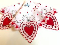 Retro Red Handkerchief Gift, Red Cotton Handkerchiefs For Gifts, Red Cotton Handkerchiefs As Gift, Casita Ideas, Heart Doily, Valentines Dinner, Canyon Wedding, Elopement Planning, Valentine Dinner