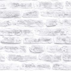 This item is a wallpaper sample. Create the ultimate brick wall effect in your home with this fantastic, realistic design. Using a subtle emboss to add texture you can add a cool urban space in any home. Graham & Brown 8-in White Vinyl Textured Brick 0.6-sq ft Unpasted Paste The Wall Wallpaper Sample | 10180194 Textured Brick Wallpaper, White Brick Wallpaper, Brick Effect Wallpaper, Brick Wallpaper Roll, Brown Brick, Bright Decor, Touch Of Gray, Faux Brick, Graham & Brown