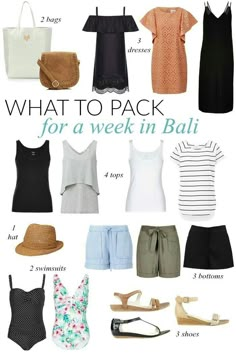 what to pack for a week in bali