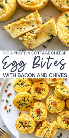 egg bites with bacon and chives are the perfect appetizer to serve for breakfast