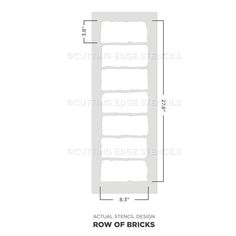 the drawing shows how to draw a row of bricks