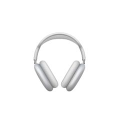 an image of white headphones on a white background with clippings to the side