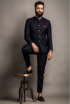 Slim-fit Nehru suits are amazing #styled247 Wedding Kurta For Men, Groom Dress Men, A Man In A Suit, Indian Groom Wear, Wedding Dresses Men Indian, Man In A Suit, Mens Fashion Wedding, Mens Kurta Designs, Men's Ethnic Wear