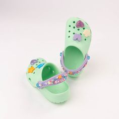 Crocs Classic Summer Camp Clog - Baby / Toddler - Neo Mint Non-slip Multicolor Clogs For Summer, Multicolor Non-slip Clogs For Summer, Beach Non-slip Sandals With Eva Foam, Summer Multicolor Non-slip Clogs, Beach Sandals With Non-slip Eva Foam, Playful Non-slip Slip-on Clogs, Synthetic Slip-on Clogs For Playtime, Summer Eva Foam Closed Toe Sandals, Cute Summer Clogs With Round Toe